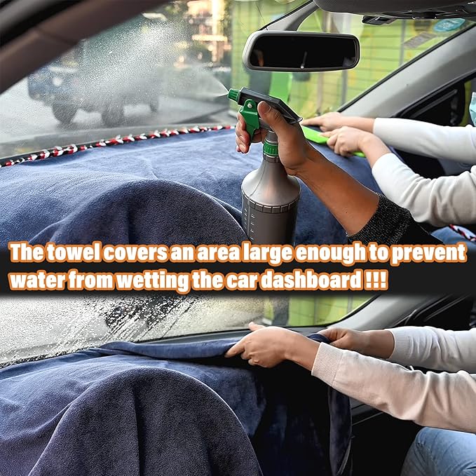 NEWISHTOOL Window Tint Tools Car Dash Tower, Car Dashboard Protector Cover Mat, Absorbent Cloth Towel for Car Dashboard Protecting, Water Absorbing Mat Soak Shield Pad Extra-Large 80inch x 48 inch