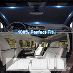 KMF 10pcs Thicken Sun Shades for Hyundai Santa Fe 2024-2025 2026 Accessories,Full Car Windshield Sunshade Window Covers for Side Rear,UV Block and Blackout Privacy for Camping
