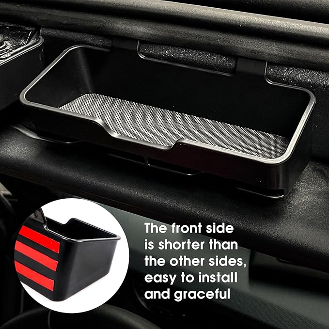 Sunglass Holder Card Storage Box for Ford Bronco 2021 2022 2023 2024 2025 2026 2 Door 4 Door Sunglasses Glasses Holder Sunglasses Mount Sun Visor Organizer Interior Accessories