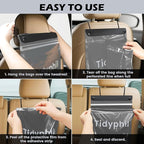 50 PCS Disposable Car Trash Bags Hanging, Leak-proof, Odor Seal. 2 Gallon Car Garbage Bags, Big Capacity. Independent of Car Trash Can, Easy Stick-On Car trash Bin for Car, SUV, Truck, Stroller. Gray