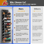 10 - Pocket Over - the - Door Hanging Shoe Organizers & Rack, Made of Sturdy 600D Oxford + Non - Woven Fabric, Space - Saving