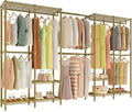Higeego H5 Pro Heavy Duty Clothes Rack Wardrobe Closet for Hanging Clothes, Freestanding Garment Rack with Expandable Hanger 