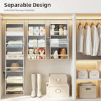 STORAGE MANIAC 6-Shelf Hanging Closet Organizer and Storage, 2 Separable 3-Shelf Haning Organizers for Closet, Collapsible Ha