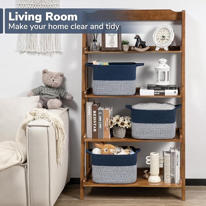 Goodpick Cube Storage Bins - Shelf Baskets for Towel Book Clothes, Closet Storage Bins for Office Woven Toy Basket for Shelve