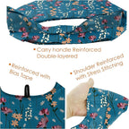 BeeGreen Aesthetic Tote Bags Flowering Shrub Gifts for Women Travel Floral Reusable Grocery Bags Shopping Bags Bulk 6 Pack 50LBS X-Large Foldable-Machine Washable