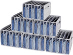 Zilink Upgraded Pants Organizer with Support Board Clear Jeans Organizer for Closet with 7 Grids Wardrobe Clothes Organizer f