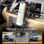 PLDHPRO iPad Holder for Car CD Slot, Adjustable Tablet Mount Air Vent Stand Compatible with 5.1'' -15.6'' Phone, iPad mini/Air/Pro, Galaxy Tab, Z Fold, Vehicle GPS Navigation Accessories