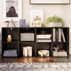 Book Shelf, 2-Tier Bookcase, Wooden Open Cube Storage Organize, 9.3 x 11.8 x 21.1 Bookshelf for Living Room, Bedroom, Home Of