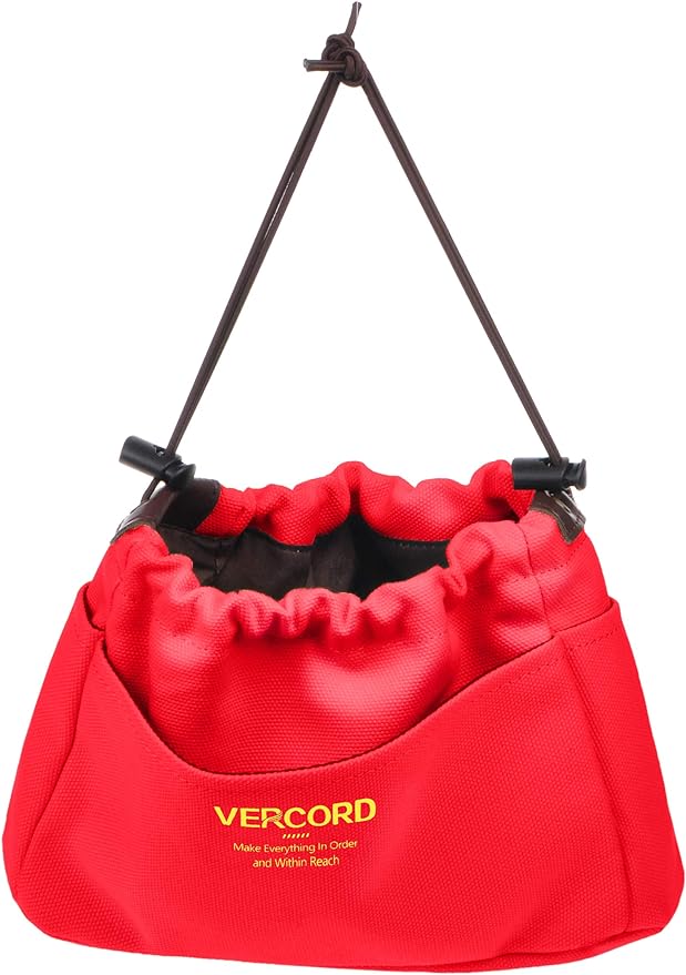 Vercord Canvas Handbag Organizers, Sturdy Purse Insert Organizer Bag in Bag, 10 Pockets Red Large