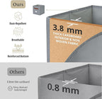 DECOMOMO Storage Bins, Cube Storage Bin with Labels, Fabric Storage Cubes for Shelves (11" / 6pcs, Texture Grey)