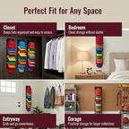 Hat Organizer for Baseball Caps - 2 Pack Hat Rack Hanger for Wall Door Closet Storage - Wall-Mounted Vertical Ball Cap Holder