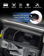Cup Holder Inserts for Toyota Grand Highlander Accessories 2026 2025 2024, Non-Slip TPE Center Console Protector Organizer to Prevent Spills & Scratches for 2025 2026 Grand Highlander Hybrid