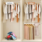 STORAGE MANIAC Adjustable Closet Rod Extender - Heavy Duty Space-Saving Clothes Hanging Bar, 1 Pack White