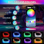 Underglow LED Lights for Cars 180 LEDs RGBI Neon Accent Strip Lights with 16 Million Colors DIY & Music Mode Underbody Exterior Lights Kit for RV SUV Truck Boat 12V