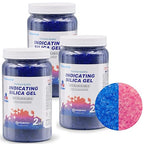Silica Gel 6 LBS, Indicating Silica Gel (Blue to Pink), Reusable Silica Gel Desiccant Dehumidifier