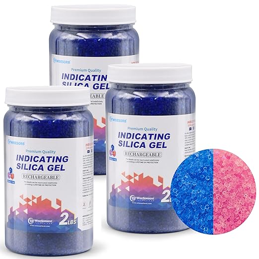 Silica Gel 6 LBS, Indicating Silica Gel (Blue to Pink), Reusable Silica Gel Desiccant Dehumidifier