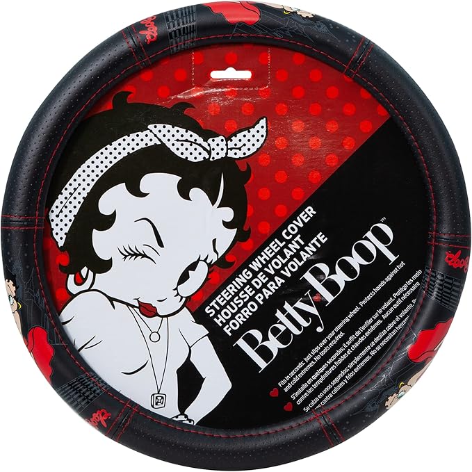 Plasticolor 006783R01 Betty Boop Skyline Speed Grip Steering Wheel Cover