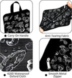 6 Pcs Compression Packing Cubes Waterproof Suitcase Travel Bag Luggage Backpack Organizer Travel Cubes for Packing-Black Mush