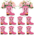 8 Set Western Cowboy Boots Flower Boxes Centerpiece Boot Shape Gift Boxes Western Party Decoration Vase Centerpieces for Tabl