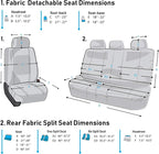 FH Group Car Seat Cover Rear Set Striking Striped Car Seat Covers with Rear Split Bench, Universal Fit Interior Accessories f