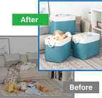 Bidtakay Extra Large Storage Baskets for Shelves 3 Pack Fabric Storage Bins for Organizing Linen Collapsible Organizer for Cl