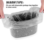 eing Car Trash Can Bling Crystal Auto Storage Pockets,100% Leak Proof Car Trash Container Bin Car Garbage Bag Hanging for Backside/Gearshift/Center Console,(1 - Pack, Pure White)