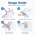 HOUSE DAY 10 Large Vacuum Storage Bags with Pump,Space Saving Vacuum Seal Bags For Clothing Travel, Vacuum Storage Bags For C