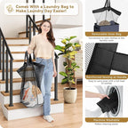 SOLEDI Slim Laundry Hamper with Lid, Narrow Laundry Basket with Removable Bags, Dirty Clothes Hamper with handle, Small Hampe