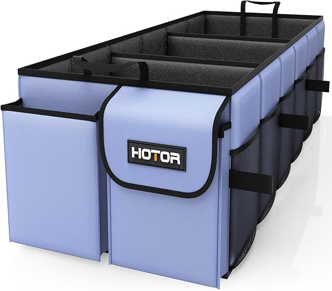 HOTOR Trunk Organizer - Car Organizer, Foldable Trunk organizer for SUVs & Sedans, Sturdy Car Organization for Car Accessories