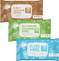 Air Jungles Car Interior Cleaning Wipes Set 210 Count, XL 8" x 10" Wipe for Car Leather Seat, Windshield Window Mirror Cleani