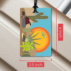 R. Nichols Landscapes Luggage Tag Set - Sturdy Waterproof Plastic Travel Labels for Baggage, Suitcases, Backpacks, and Diaper