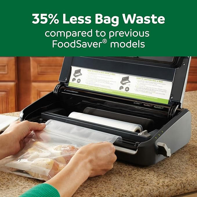 FoodSaver Vacuum Sealer Machine, Automatic Bag Detection, Sous Vide Friendly, with sealer bags, roll, handheld vacuum sealer,