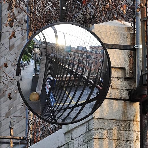 Convex Corner Mirror - 12" Security Mirrors for Business, Garage, Warehouse, Blind Spot, Office and Traffic Security, Backup Mirror for Driveway with Clear view