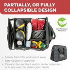 TRUNKCRATEPRO XL Heavy-Duty Trunk Organizer – Reinforced SUV & Truck Cargo Storage with 6 Adjustable Compartments, Non-Slip Base & Securing Straps (Foldable Design, Black)