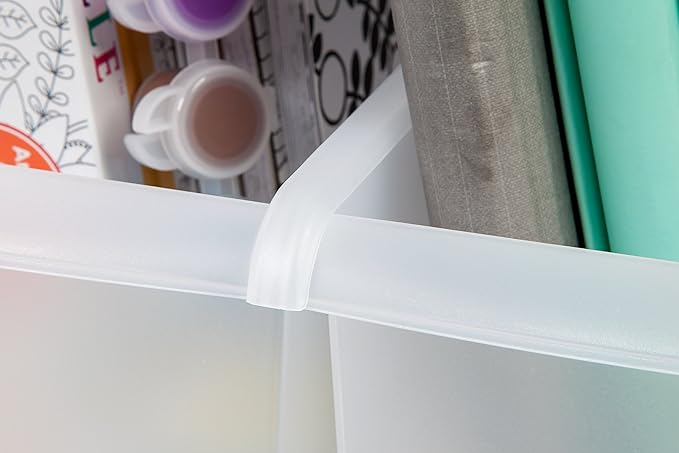 IRIS USA Plastic Book Bin Magazine Holder, 8-Pack, Vertical Standing Connecting Container Box for Office Dorm Study Homework 