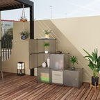 6-Cube Storage Unit with Doors, Cube Organizer for Bedroom, Wardrobe & Under Stairs, 30x30x30cm Compartments, Space-Saving Cl