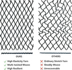 Highly Elastic Cargo Net, Simple Truck Bed Cargo Mesh Organizer, Suitable for Daily Light Loads of Trucks, 4'x4' Stretches to 7'x7' (Single Layer)