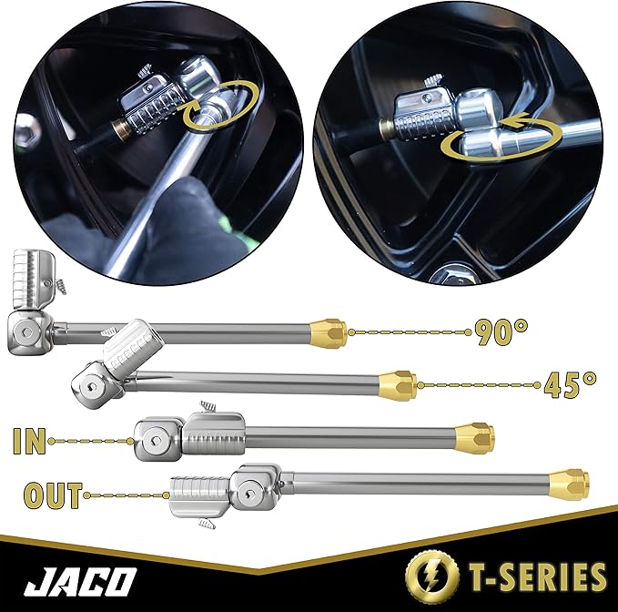 JACO Lightning T-Series Tire Air Chuck - 1/4" F-NPT (Open Flow)
