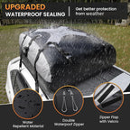 Sailnovo Rooftop Cargo Carrier Car Roof Bag 21 Cubic,Waterproof Cargo Roof Bag for Most Vehicles with/Without Roof Rack with Strap, Anti-Slip Mat,6 Door Hooks(Classic Gray-Black)