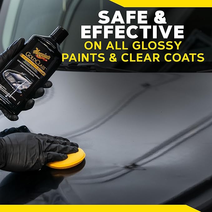 Meguiar's Gold Class Carnauba Plus Premium Liquid Wax Kit,Car Detailing Kit with a Pure Carnauba Wax Blend & Foam Applicator Pad for Keeping Glossy Paint Protected Like a Pro,16 Oz Bottle(Pack of 6)