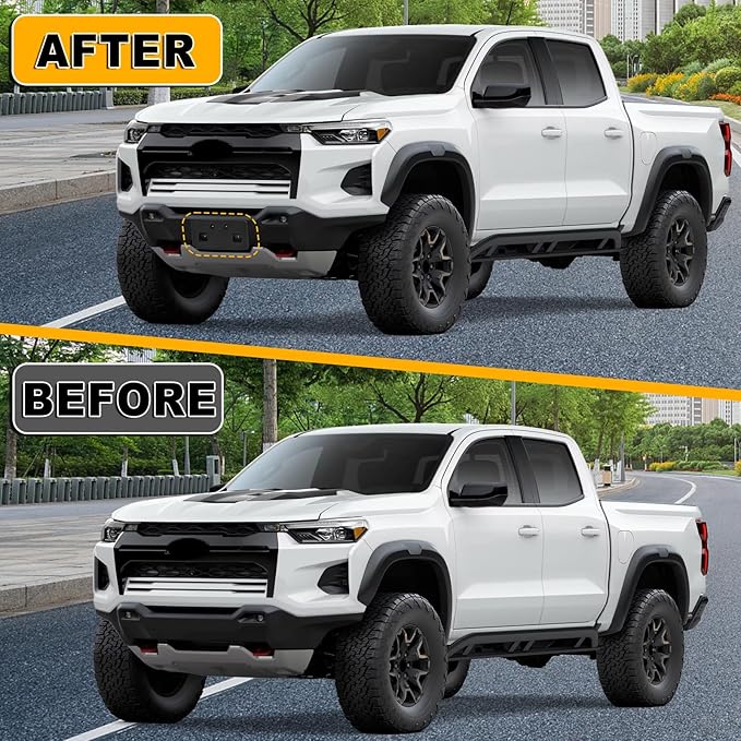 Front License Plate Frame Compatible with Chevy Colorado ZR2 2023 2024 2025, Bumper License Frame Holder Mounting Bracket, Re