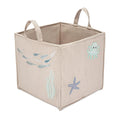 Crane Baby Fabric Nursery Storage Basket, Toy Storage, Sea Life Theme, 14"x14", Toy Basket, Baby Storage Organizer, Toy Organ
