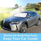 Front Windshield Sun Shade Foldable Car Front Window Sun Shade Windshield Shade Custom Fit for Lexus UX 2019-2026 Block UV Rays Accessories Heat Keep Cooler