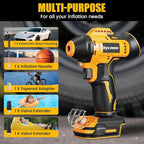 Tire Inflator Compatible with Dewalt 20V Max Battery, 160 PSI Cordless Air Compressor With 12V DC Car Adapter,LCD Digital Pressure Gauge for Car, Bike, Sport Ball (No Battery)