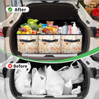 Reusable Grocery Bags Heavy Duty Shopping Bags Foldable Large Tote Bags with Long Handles & Hard Bottom