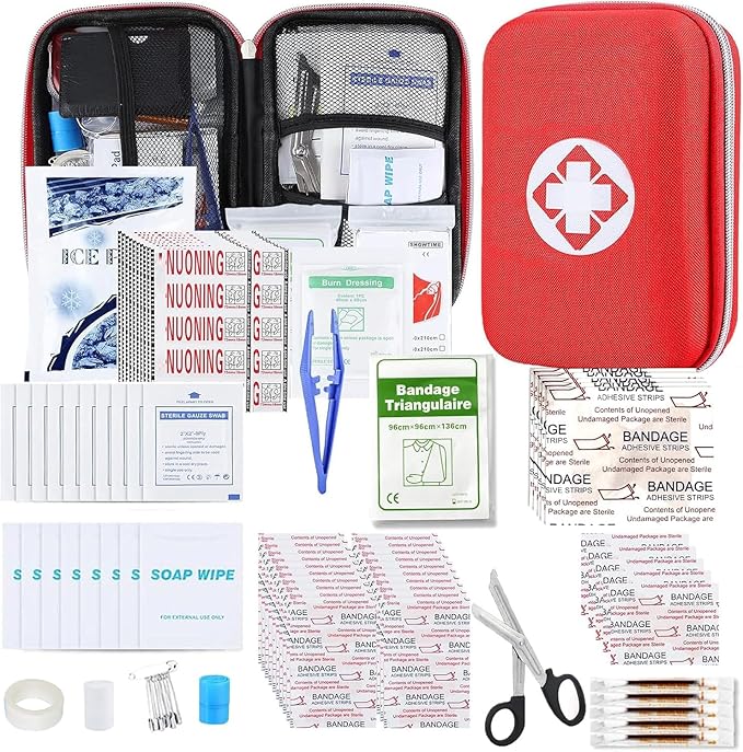 276PCS First Aid Kit Home Car Camping Hiking Emergency Supplies Small Compact Lovely Bag for School Outdoor, Basic Outdoor Es