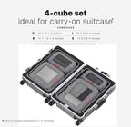 LeanTravel Premium Compression Packing Cubes for Travel - Suitcase Organizer Bags with Double Zipper & Breathable Mesh Panel 