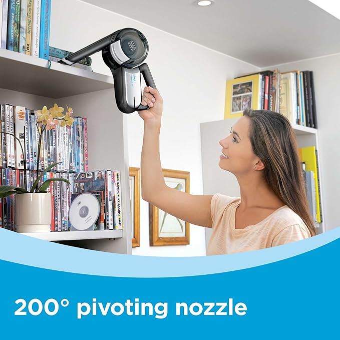 BLACK+DECKER dust buster PIVOT VAC Handheld Vacuum Cordless, Car Vacuum Portable Rechargeable, Extendible Crevice Tool and 20