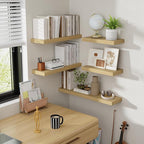 24 Inch Floating Shelves, 8 Inch Deep Floating Shelves for Wall, Hanging Shelf with Invisible Brackets, Deep Shelves for Bath