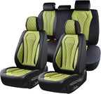 Coverado Seat Covers, Car Seat Covers Full Set, Green Car Seat Cover, Car Seat Cushion Waterproof, Luxury Auto Seat Covers, S